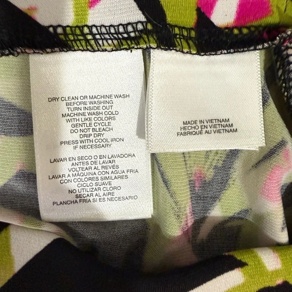 Kasper Tropical Leaf Print Pencil Skirt Size 2